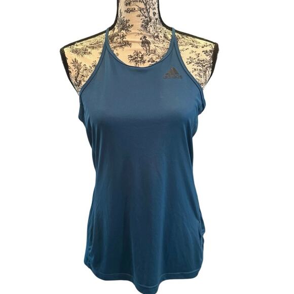 Adidas Racerback Athletic Tank Top |‎ Blue | Size M - Picture 1 of 3